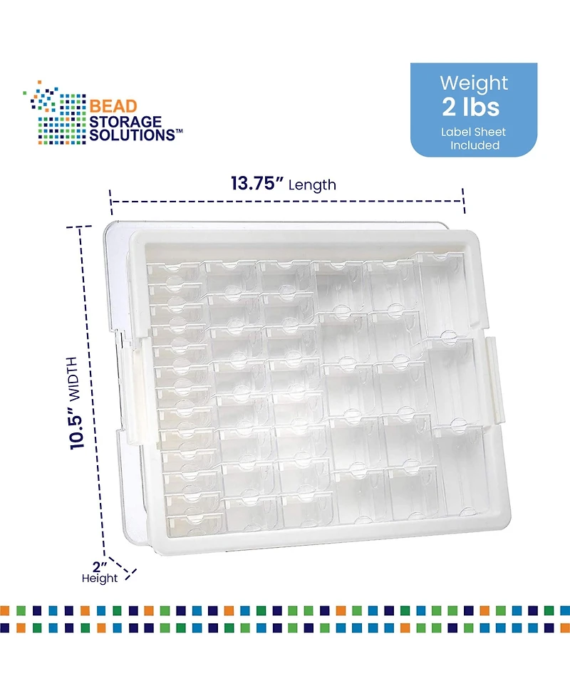 Elizabeth Ward Bead Storage Solutions 45 Piece Craft Supplies Organizer, 8 Pack
