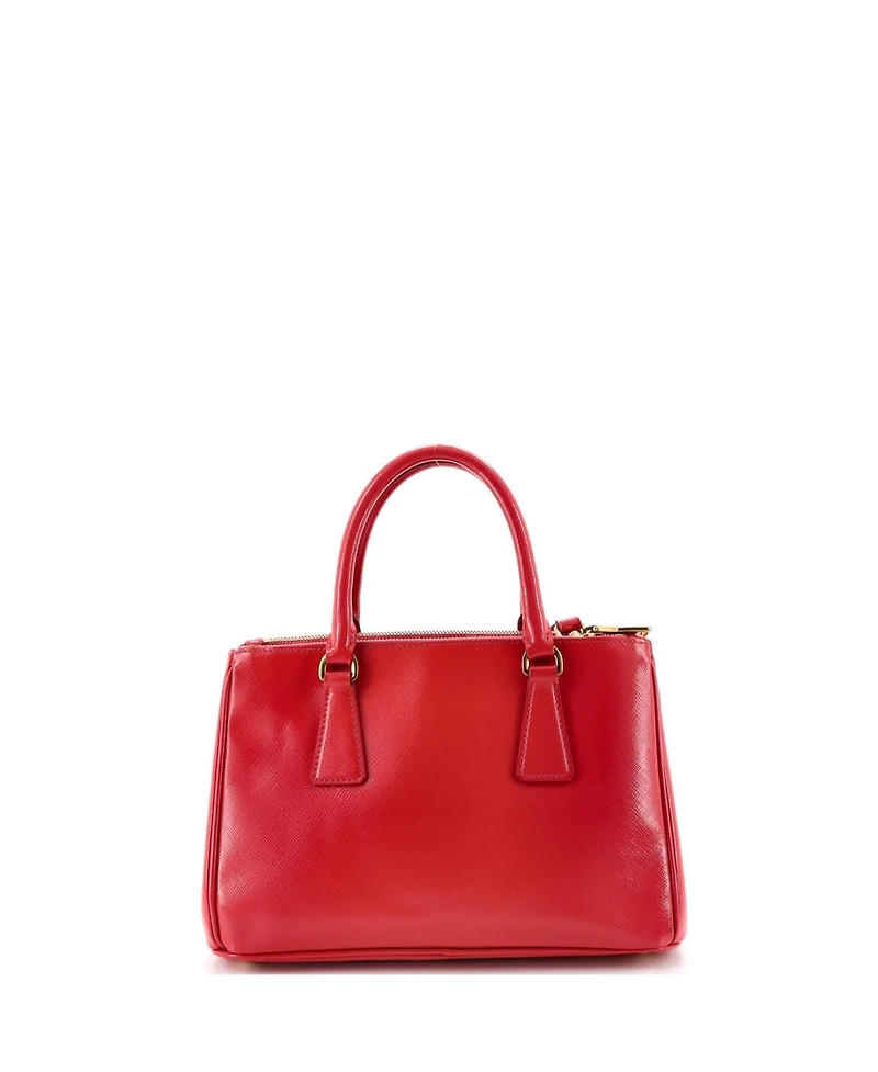 Pre-Owned Prada Mini Double Zip Lux Tote Vernice Saffiano Leather