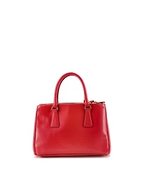 Pre-Owned Prada Mini Double Zip Lux Tote Vernice Saffiano Leather
