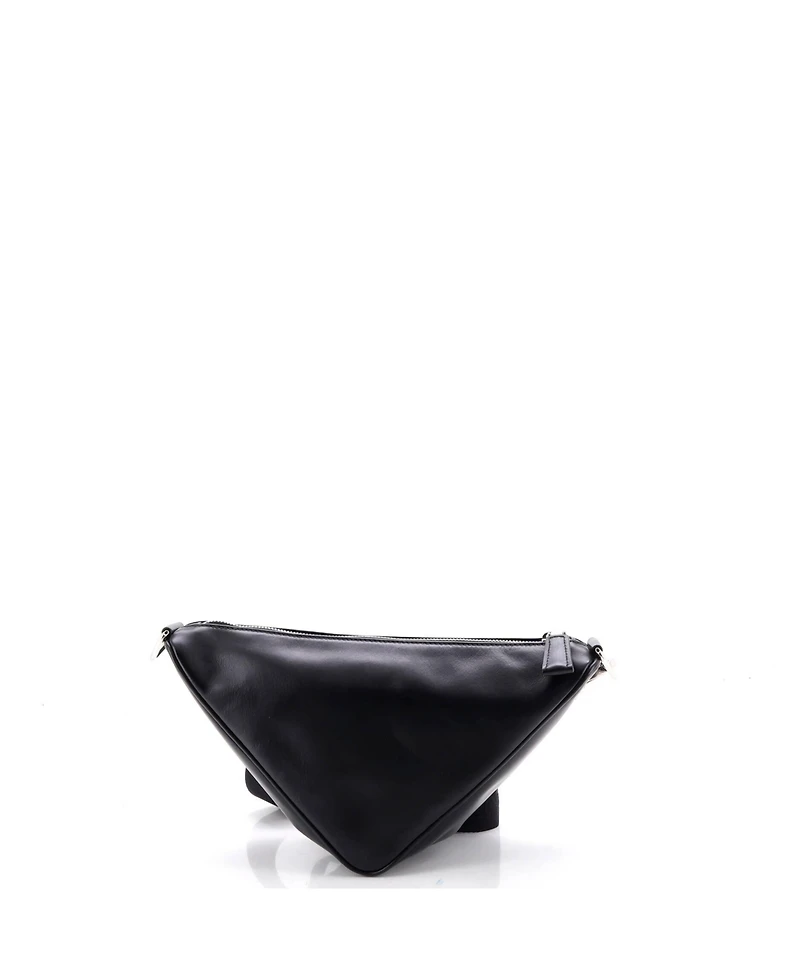 Pre-Owned Prada Small Triangle Logo Zip Crossbody Bag Soft Leather