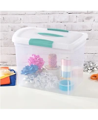 Sterilite Large Nesting ShowOffs Portable Clear File Box with Latches (18 Pack)