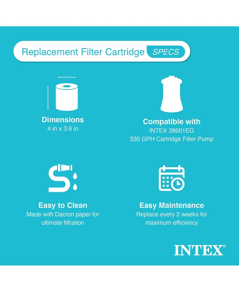 Intex Swimming Pool Easy Set Filter Cartridge Replacement