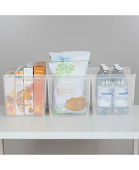 Sterilite Wide Shelf Home Office Storage Organizing Plastic Bin, 6 Pack, Clear
