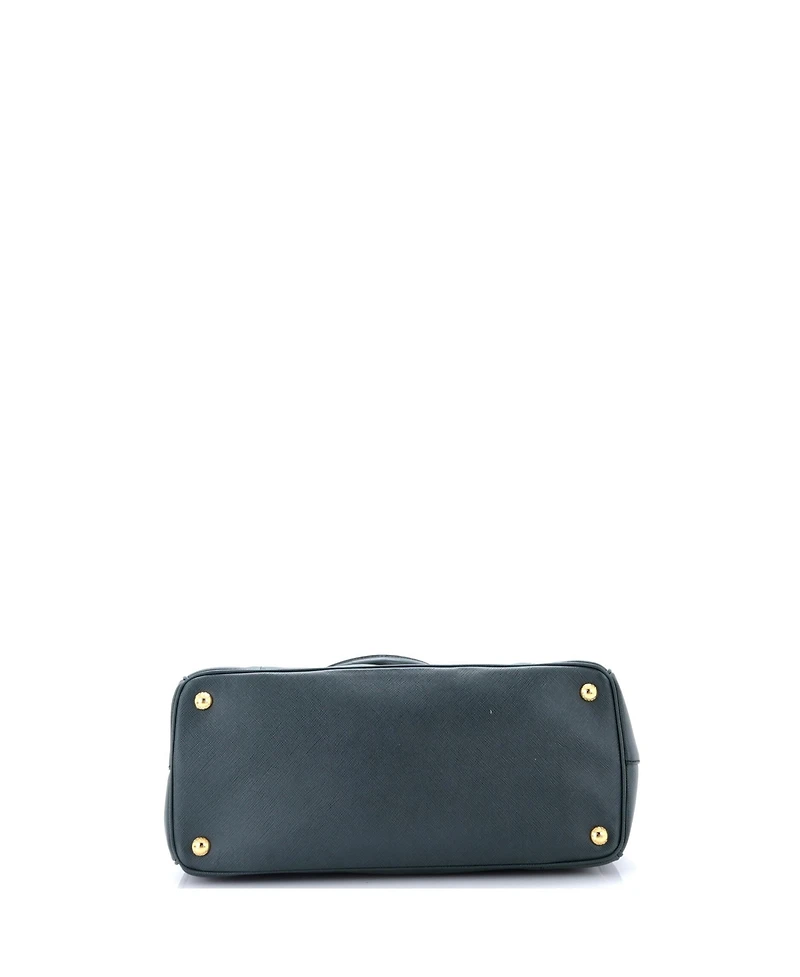 Pre-Owned Prada Medium Bicolor Double Zip Lux Tote Saffiano Leather