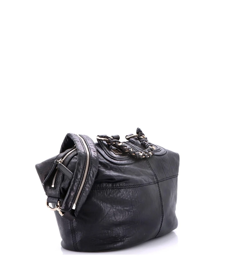 Pre-Owned Givenchy Medium Chain Wrap Nightingale Satchel Leather