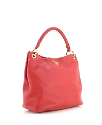 Pre-Owned Prada Large Rolled Hobo Vitello Daino
