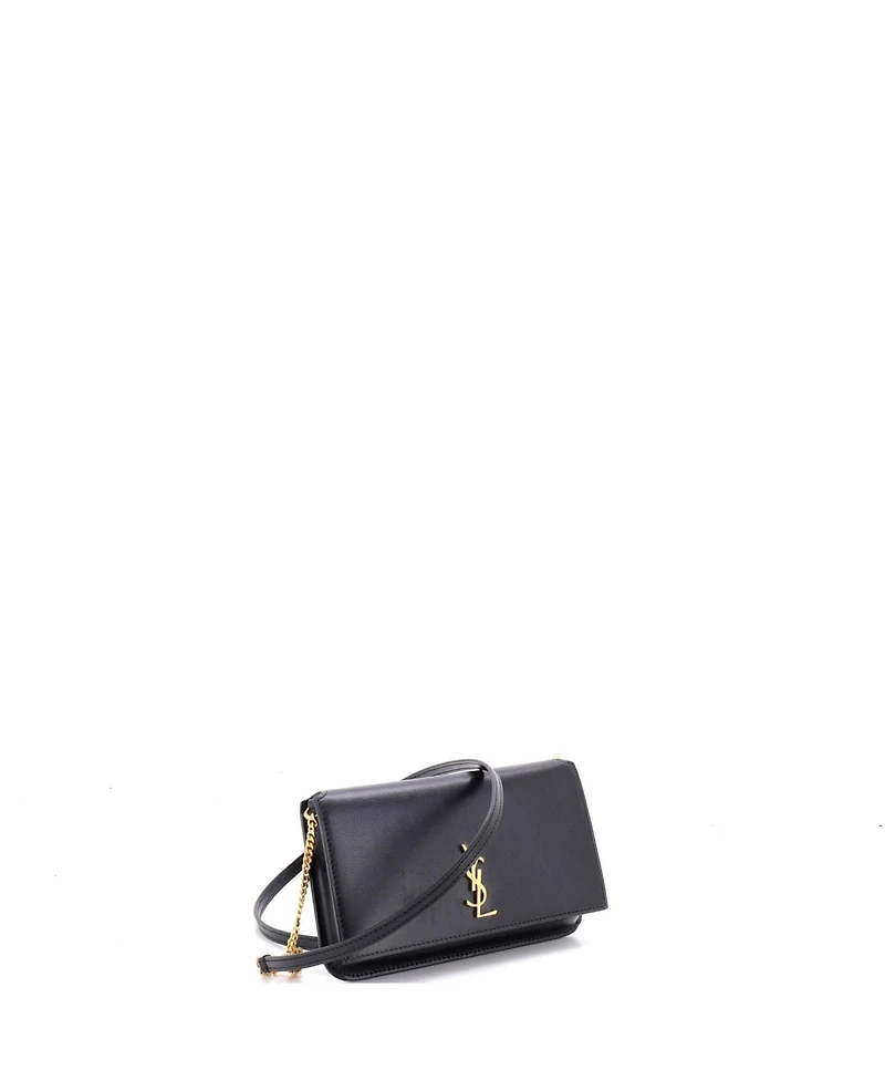 Pre-Owned Saint Laurent Classic Monogram Phone Holder Shoulder Bag Leather