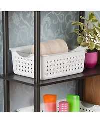 Sterilite Medium Ultra Plastic Storage Organizer Basket with Handles