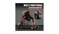 Syedee Seated Ab Curl/ Back Extension Machine, Plate Loaded Machine with 450lbs Weight Capacity, Home Gym for Core and Back Training