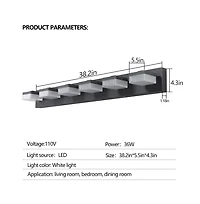 Clihome Modern 6-Light Led Vanity Mirror Light Fixture For Bathrooms And Makeup Tables