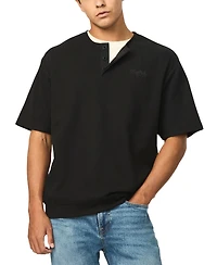 Buffalo David Bitton Men's Kafael Short-Sleeve Textured Henley Shirt