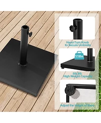 Pellebant 55 Lbs Heavy Duty Square Concrete Umbrella Base for Market Umbrella