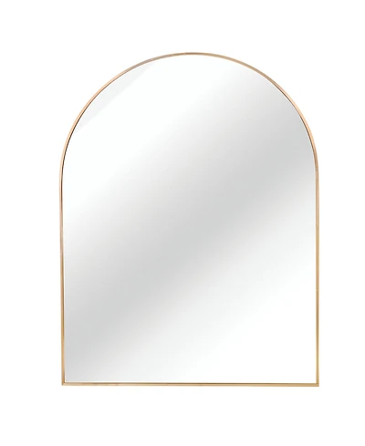 Phying Metal Framed Arched Mirror 30x36 Inch Modern Wall Mounted Vanity Mirror Minimalist Elegant Decorative Bathroom Mirror for Home Wall Decoration
