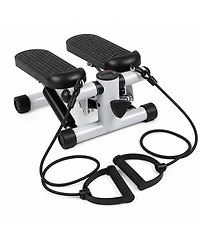 Sevorley Mini Stepper Exercise Machine with Resistance Bands, Steel Stair Stepper with Lcd Monitor for Home Workout