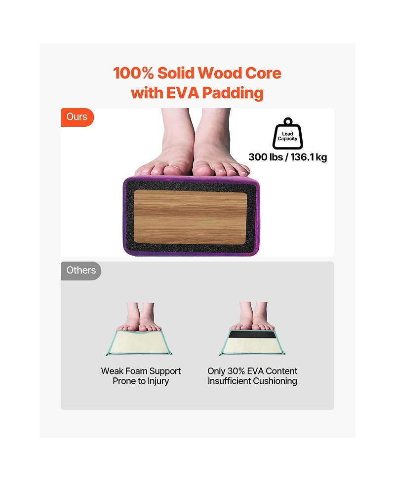 Sugift 8 Foot Wood Core Folding Balance Beam with 300 Pound Support and Carry Bag
