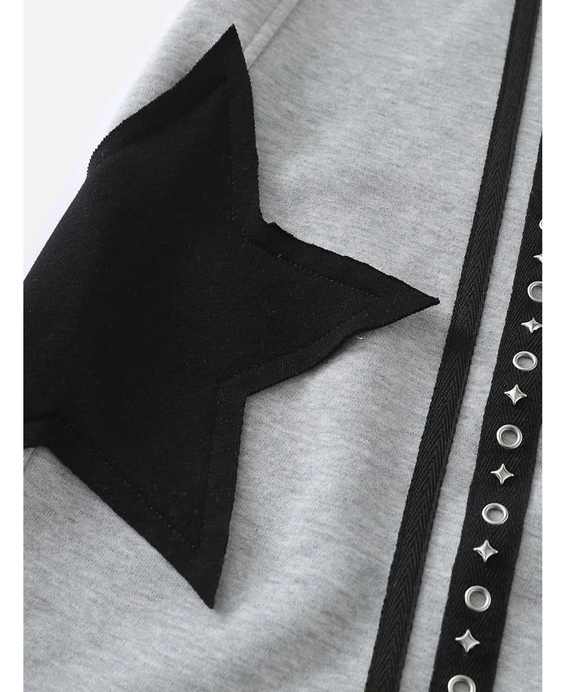 Aelfric Eden Women's Baggy Barrel High-Rise Star-Stud Sweatpants