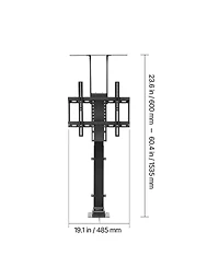 Sugift Motorized Vertical Tv Lift Stand Mount for 32 to 55 In Screens 132 Pound Capacity