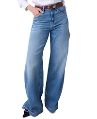 Guess Women's Bellagio High-Rise Wide-Leg Stretch Denim Jeans
