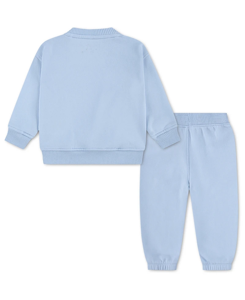 abercrombie kids Baby Boys' and Girls' Essential Crewneck Top Pants, 2-Piece Set
