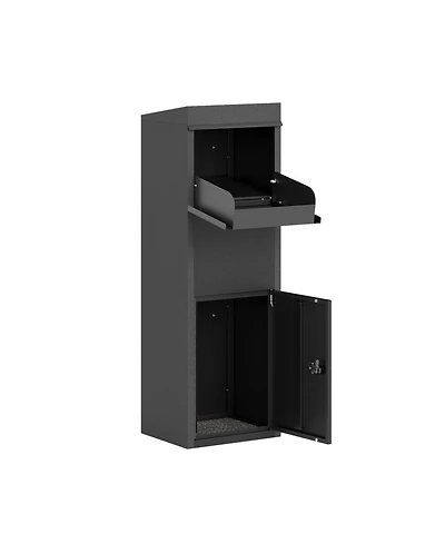 Mecale Slim Package Delivery Box with Sloped Roof, Keyless Lock