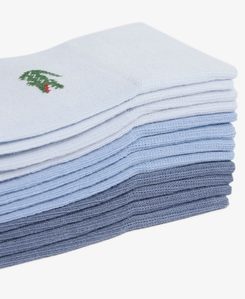 Lacoste Men's Ribbed Crew Socks, 6-Pack