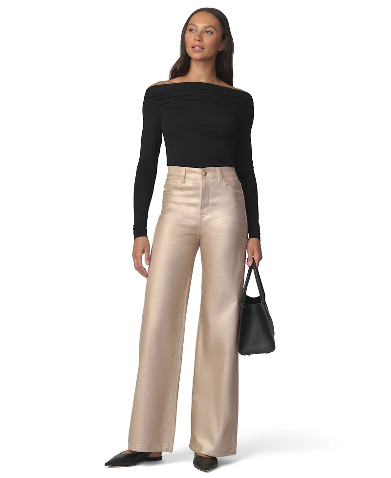 Joe's Jeans Women's Pleated Off-The-Shoulder Blouse