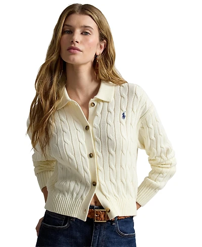 Polo Ralph Lauren Women's Collar Long-Sleeve Cardigan