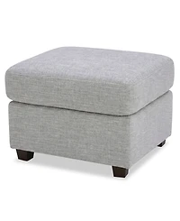 Lorrana 24" Fabric Reversible Back Cushion Ottoman, Macy's Exclusive