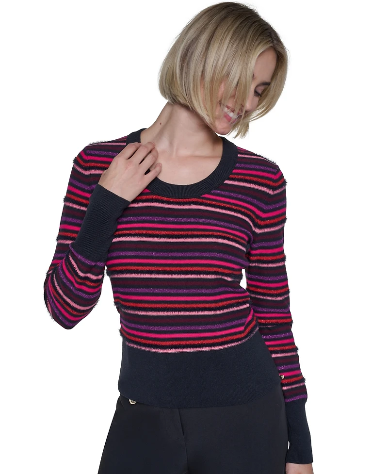 Sonia Rykiel Women's St Grmn Cmbo Stripe Poorboy Striped Crewneck Sweater
