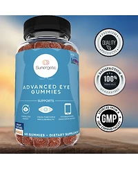 Sunergetic Eye Support Gummies with Lutein and Zeaxanthin Mango Flavor 60 Gummies