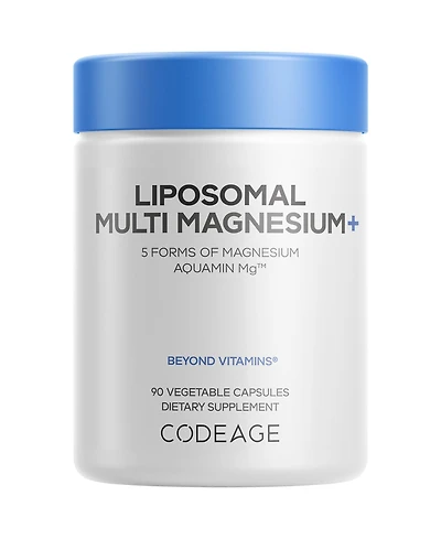 Codeage Liposomal Multi Magnesium Plus, Glycinate Malate Taurate Complex, B6, Folate, Boron, 90 Count