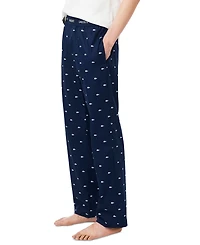 Lacoste Men's Cotton Crocodile Print Pajama Pants