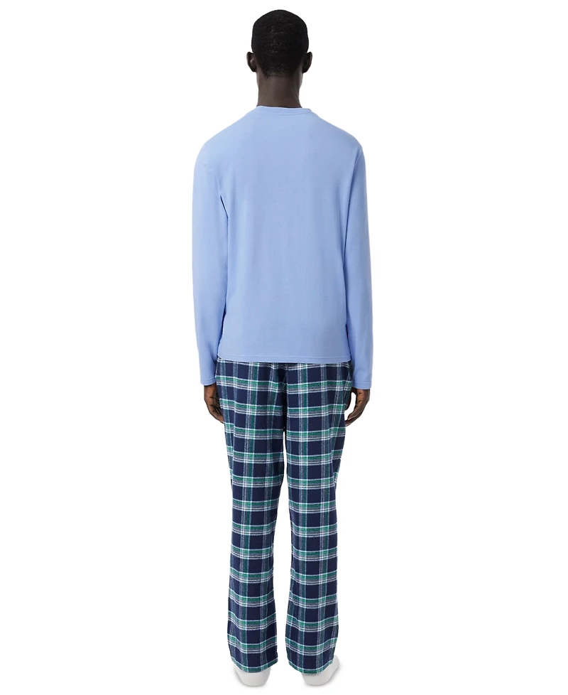 Lacoste Men's Crewneck Pajama, 2-Piece Set
