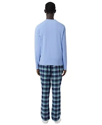 Lacoste Men's Crewneck Pajama, 2-Piece Set