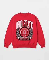 Gameday Couture Women's Ohio State Buckeyes Oversized Fleece Crewneck Sweatshirt