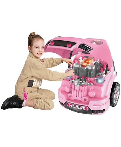 Yobtop Mechanic Truck Engine Disassembly Workshop 61-Piece Playset, Ages 3+