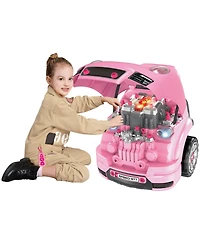 Yobtop Mechanic Truck Engine Disassembly Workshop 61-Piece Playset, Ages 3+