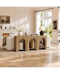 Tribesigns Solid Wood Console Table with Storage, Entryway Table