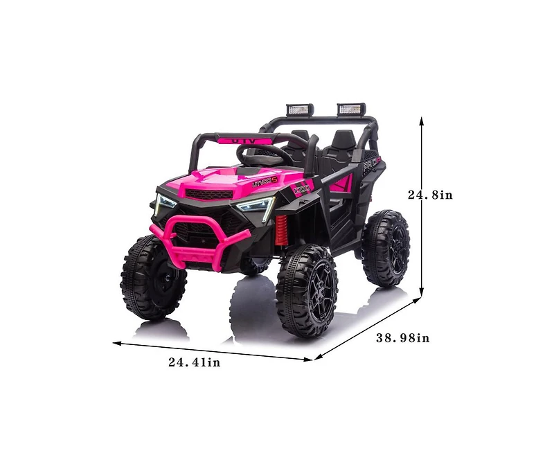 Yobtop 24V 400W Kids Ride On Electric Utv with Remote Control, Ages 3+