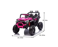 Yobtop 24V 400W Kids Ride On Electric Utv with Remote Control, Ages 3+