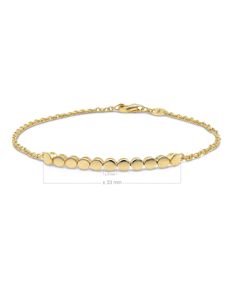 Devata Round Link Chain Bracelet in 14K Gold, 6.5 in adj to 7.5 in, approx. 2.8 grams