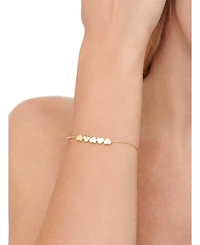 Devata Sweet Heart Chain Bracelet in 14K Gold, 6.5 in adj to 7.5 in, approx. 2.8 grams