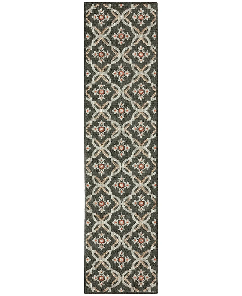 Oriental Weavers Latitude 1904K Gray 1'10" x 7'6" Runner Rug