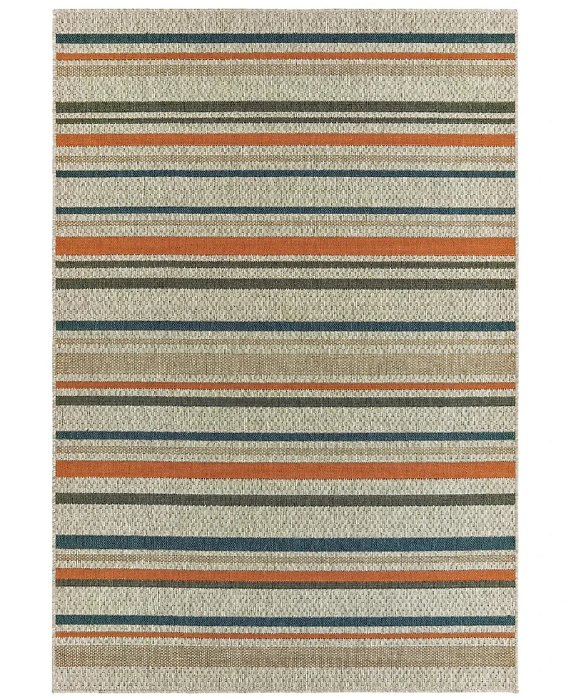 Oriental Weavers Latitude 602W3 Gray 7'10" x 10' Outdoor Area Rug