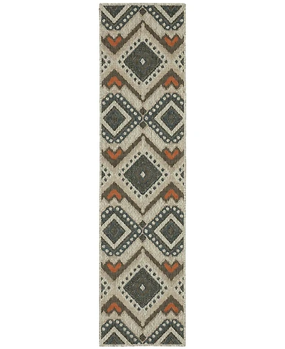 Oriental Weavers Latitude 002X3 Gray 1'10" x 7'6" Runner Rug