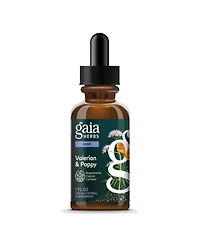 Gaia Herbs Valerian and Poppy Regenerative Certified Tinctures 1 fl oz