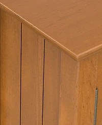 Simpli Home Bedford Solid Wood Low Storage Media Cabinet