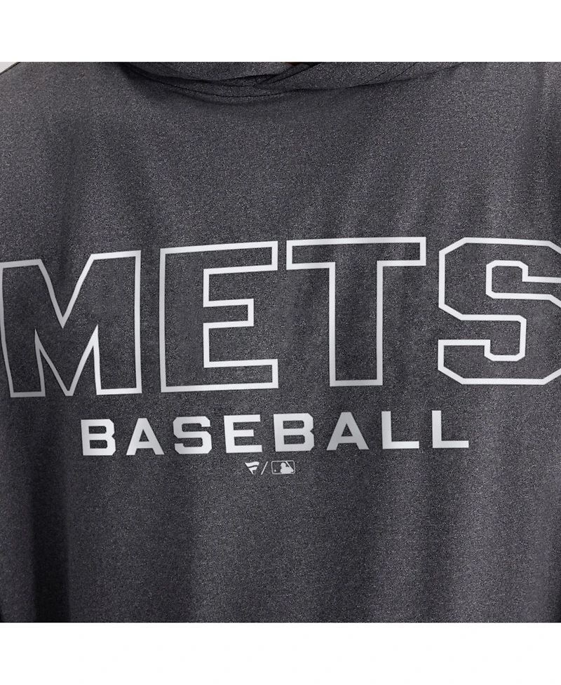 Fanatics Men's Charcoal New York Mets ClutchLong sleeves Hooded T-Shirt