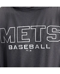 Fanatics Men's Charcoal New York Mets ClutchLong sleeves Hooded T-Shirt