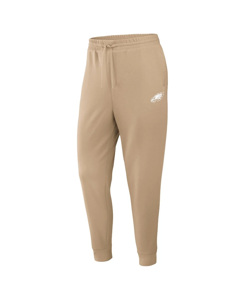 Fanatics Men's Tan Philadelphia Eagles Clutch Fleece Tri-Blend Joggers